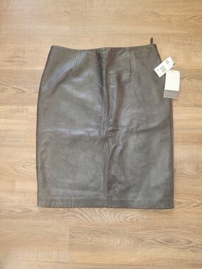 Siena Studio Vintage Black Leather Pencil Skirt NWT, SZ 14